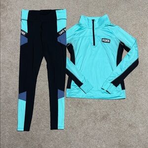 PINK Turquoise Activewear Set